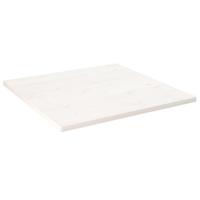 Tafelblad vierkant 80x80x2,5 cm massief grenenhout wit - thumbnail