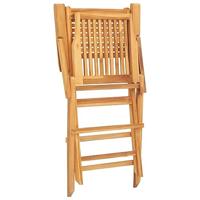 Tuinstoelen inklapbaar 2 st 55x62x90 cm massief teakhout - thumbnail