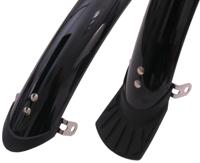 Spatbordset 28" 50 mm kunststof compleet met stangenset - zwart - thumbnail