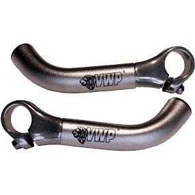 VWP bar-ends 08 gebogen aluminium zilver