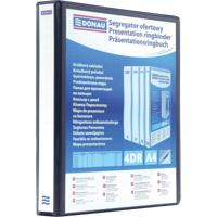 DONAU personaliseerbare ringmap, PP, ft A4, 4 D-ringen van 30 mm, zwart - thumbnail