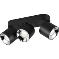 LED Plafondlamp Mat Zwart - 3 Lichtpunten - GU10 Fitting - thumbnail