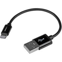 StarTech.com 15 cm korte zwarte Apple 8-polige Lightning-connector-naar-USB-kabel voor iPhone / iPod / iPad - thumbnail