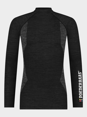 Poederbaas Thermoshirt Heren Technical Longsleeve Zwart-XXL