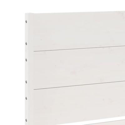 Bedframe extra lang zonder matras massief hout wit 200x220 cm