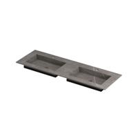 INK Post Wastafel Keramische Slab Envelop Bak Dubbel 2 Kraangaten - 1400x450x10 mm - Armani Grey Mat - thumbnail