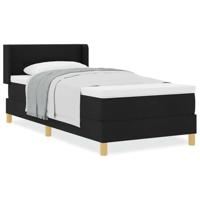 Boxspring bed Zwart en Wit en Zwart 80 x 200 cm Stof - thumbnail