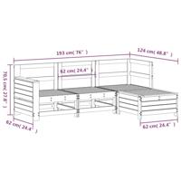 4-delige Loungeset geïmpregneerd grenenhout - thumbnail