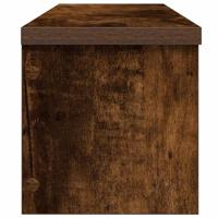 Keukenrek stapelbaar 60x15x16 cm bewerkt hout gerookt eiken - thumbnail