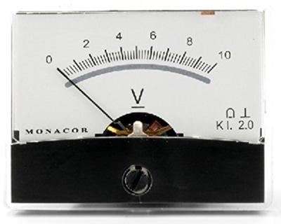 Monacor 0290520 PM-2/10V Monacor 0290520 PM-2/10V PM-2/10V draaispul-inbouwinstrument, 10 V.