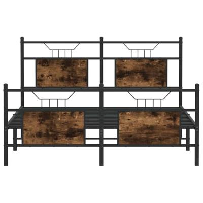 Bedframe zonder matras hout gerookt eikenkleurig 150x200 cm