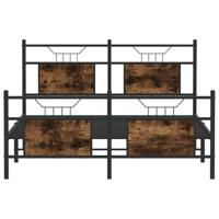 Bedframe zonder matras hout gerookt eikenkleurig 150x200 cm - thumbnail