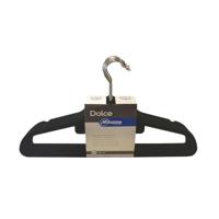 Kledinghangers Mondex Zwart Plastic Fluweel 10 Stuks (42 cm) - thumbnail