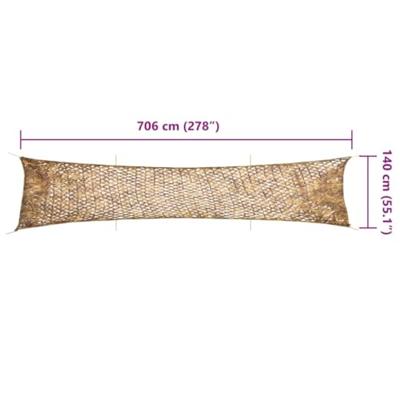 Camouflagenet met opbergzak 706x140 cm zandkleurig Camouflagenet met opbergzak 706x140 cm zandkleurig