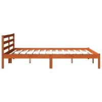 Bedframe zonder matras massief grenenhout wasbruin 180x200 cm - thumbnail