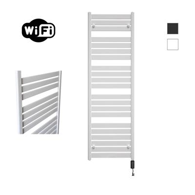 Elektrische Radiator Sanicare HWV - Moda Met Wifi 160x60 cm Mat Wit 1159W Met Thermostaat Zwart Rechtsonder Sanicare