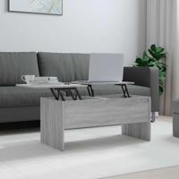 Salontafel 102x50,5x46,5 cm bewerkt hout grijs sonoma eiken - thumbnail