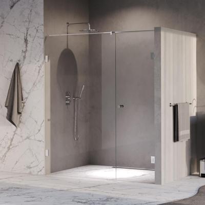 BRAUER Void Carving nisdeur 2-delig helder glas 180x200 omkeerbaar met draaideur 70 aan muur incl. glascoating chroom BRAUER Void Carving nisdeur 2-delig helder glas 180x200 omkeerbaar met draaideur 70 aan muur incl. glascoating chroom