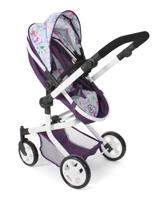 Combi-poppenwagen Mika - Flowers Lila - thumbnail