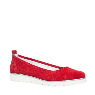 Hush Puppies suède ballerina's rood