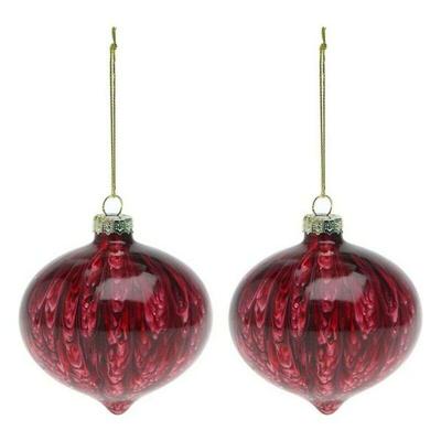 Kerstballen (2 pcs) 112490 Bruin Rood 8 cm (2 Stuks) Kleur Bruin Kerstballen (2 pcs) 112490 Bruin Rood 8 cm (2 Stuks) Kleur Bruin