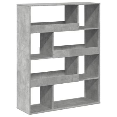 Boekenkast 100x33x187,5 cm bewerkt hout betongrijs - thumbnail