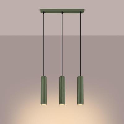 Hanglamp KARBON 3L olijfgroen