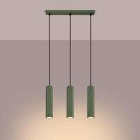 Hanglamp KARBON 3L olijfgroen - thumbnail