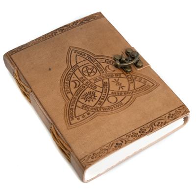 Spiritueel Notitieboekje Leer met Keltische Knoop (17,5 x 13 cm) - Spiritueel Notitieboekje Leer met Keltische Knoop (17,5 x 13 cm) -