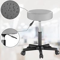 Monzana Bureaustoel - draaistoel - kruk met gestoffeerde zitting in grijs - thumbnail