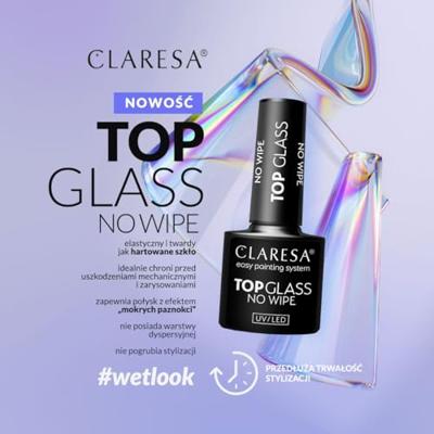 Claresa top coat glass no wipe 5ml Claresa top coat glass no wipe 5ml