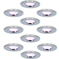 Set van 10 Venezia smart inbouwspots - IP65 waterdicht - 6 Watt 450 lumen - Wifi + Bluetooth - RGBWW - Google Home, Amazon Alexa en Siri - Chroom - Plafondspots - thumbnail
