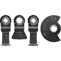 Set van 4 BOSCH PROFESSIONAL zaagbladen - Vloeren en bevestiging - Voor multifunctionele oscillerende gereedschappen - thumbnail