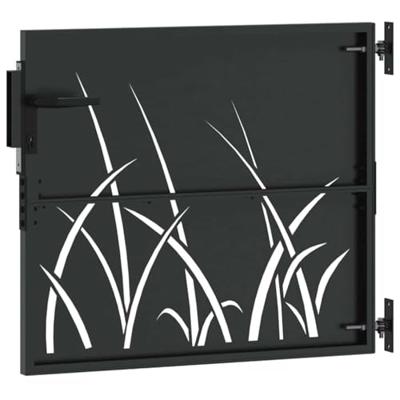 Tuinpoort met slot Zwart 85 x 100 cm Poedergecoat staal