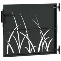 Tuinpoort met slot Zwart 85 x 100 cm Poedergecoat staal - thumbnail