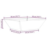 Tuin Kom Plantenbak 5 pcs Wit 50 x 50 x 15 cm Staal - thumbnail