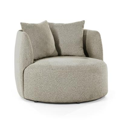 Eleonora Fauteuil 'Louis' Bouclé, kleur Zand