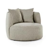 Eleonora Fauteuil 'Louis' Bouclé, kleur Zand - thumbnail
