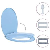 VidaXL Toiletbril soft-close ovaal blauw - thumbnail