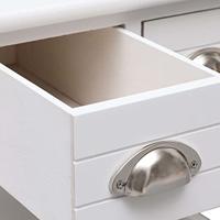 Bijzettafel 40x40x40 cm paulowniahout wit - thumbnail