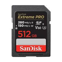 SanDisk Extreme Pro 512GB SDXC UHS-II V60 280MB/s - thumbnail