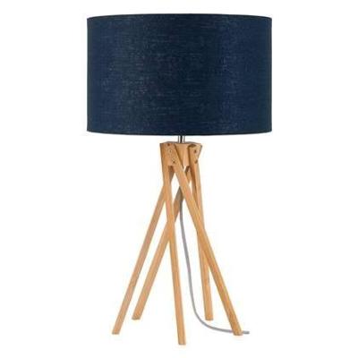 Good&Mojo Tafellamp 'Kilimanjaro' Bamboe en Eco linnen, kleur Denimblauw Good&Mojo Tafellamp 'Kilimanjaro' Bamboe en Eco linnen, kleur Denimblauw
