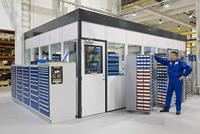 Treston 0830-6 Opslagmagazijn (b x h x d) 400 x 395 x 300 mm Lichtgrijs, Blauw 1 stuk(s) - thumbnail