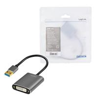 LogiLink UA0232 USB / DVI Adapter [1x USB 3.2 Gen 1 stekker A (USB 3.0) - 1x DVI-bus 24+5-polig] Zwart 10.00 cm - thumbnail