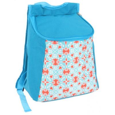 Gerimport koeltas 34 cm 12 liter polyester lichtblauw/rood