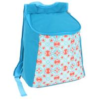 Gerimport koeltas 34 cm 12 liter polyester lichtblauw/rood - thumbnail