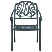 Tuinstoelen 2 st gietaluminium groen - thumbnail