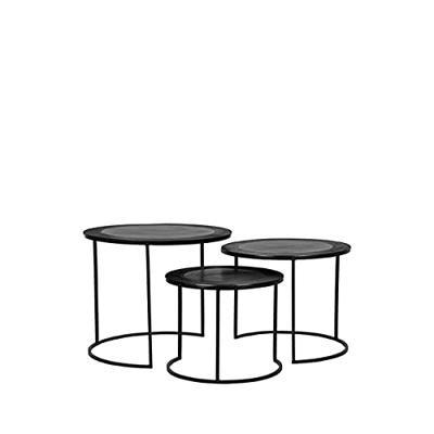 LABEL51 Salontafel 'Tres' Set van 3 stuks, kleur Zwart