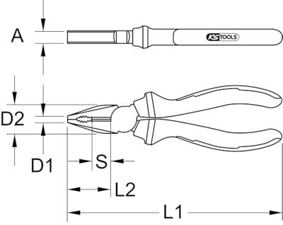 KS Tools 1151320 Combinatietang 165 mm DIN ISO 5748
