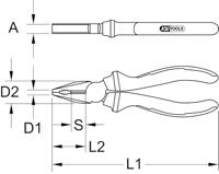 KS Tools 1151320 Combinatietang 165 mm DIN ISO 5748 - thumbnail
